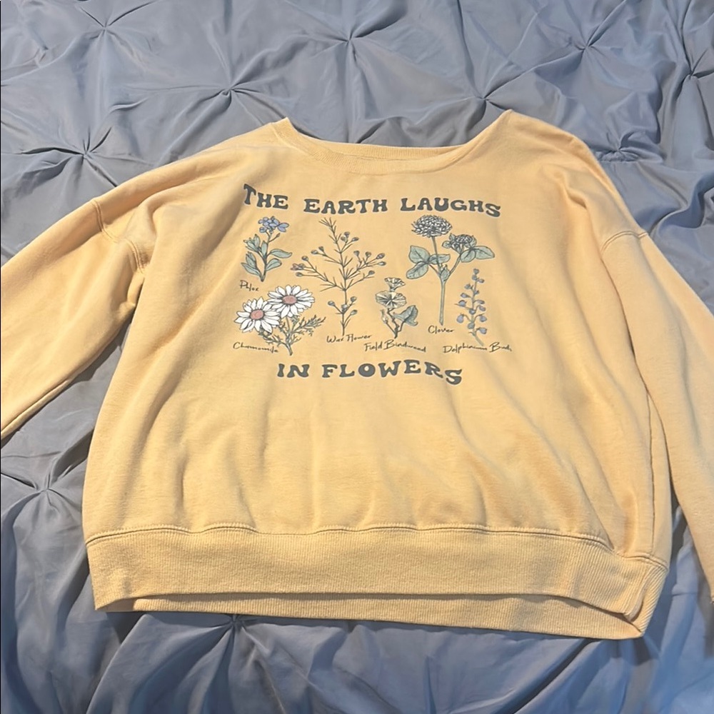 Zoe + Liv Cozy Yellow Crew Neck Sweater